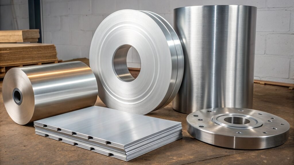 A visual illustrating the T5 heat treatment process, showing a component undergoing extrusion or drawing, followed by heating in a controlled oven for artificial aging.